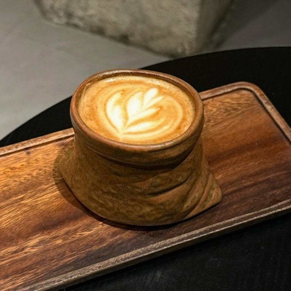 Large-caliber Cloth Bag Shaped Mug Heat-resistant Irregular Mugs Bag Ceramic Cups  Home Gathering