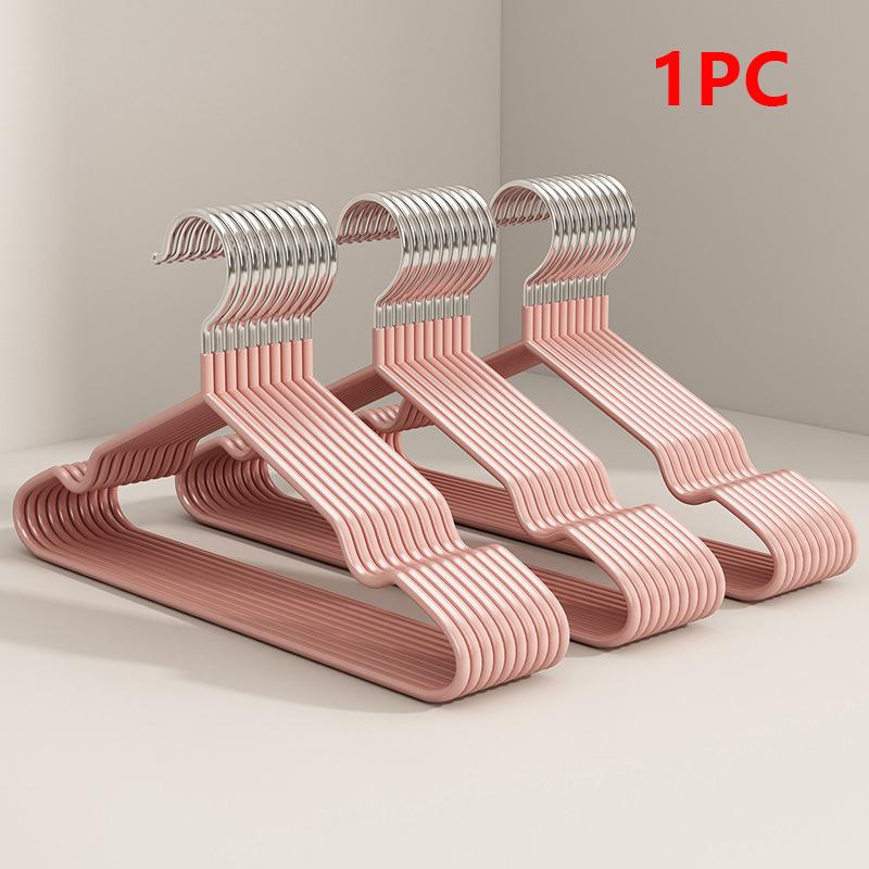 Вешалка для одежды с канавками для проветривания для детей и взрослых, металлическая, простая, толстая, нескользящая, пластиковая, синяя, зеленая