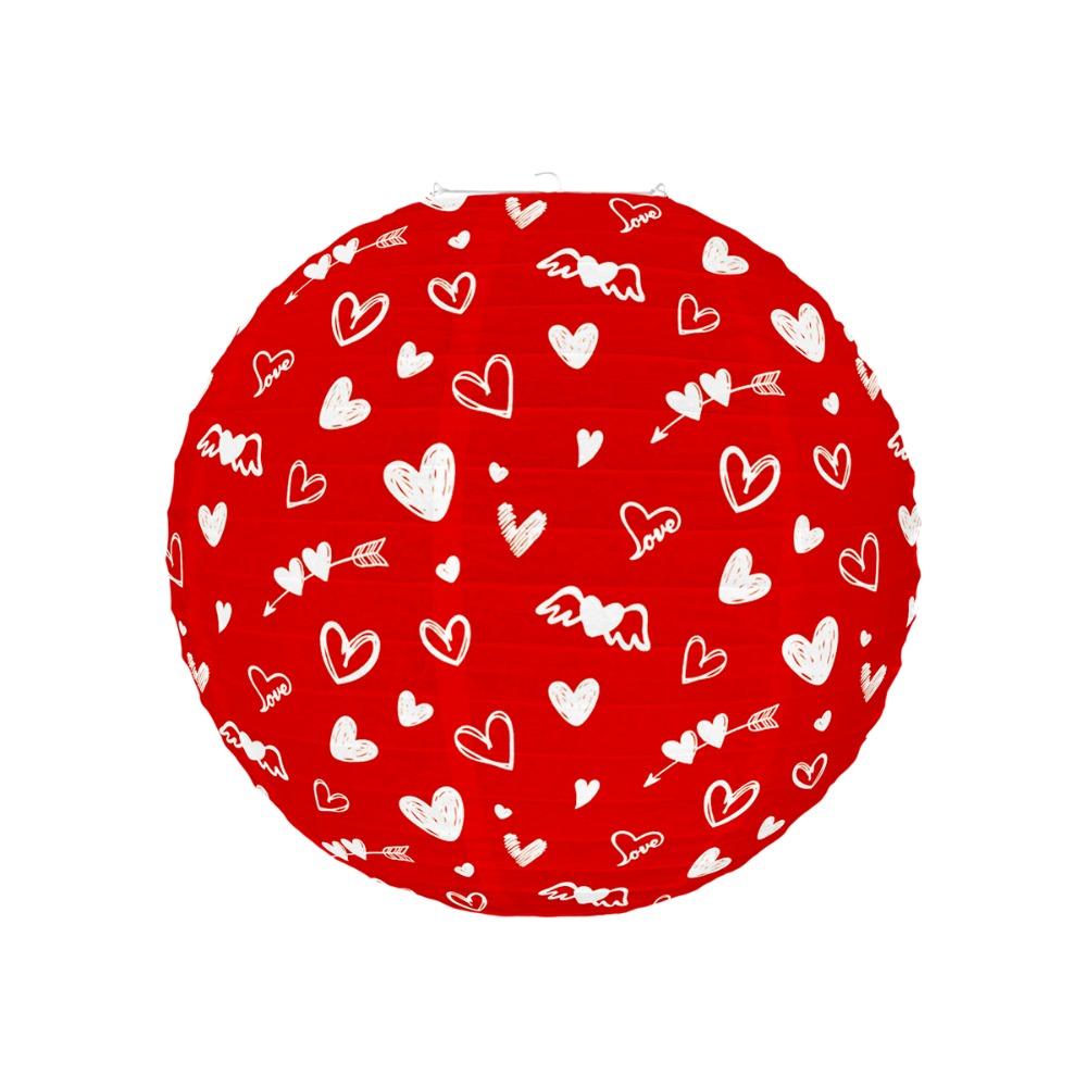 Folding Heart Paper Ball Paper Hanging Lantern Cartoon Valentine's Day Lanterns  Wedding Party