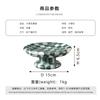 Nordic Vintage Marble Serving Tray With Checkerboard Design Fruit Dessert Storage