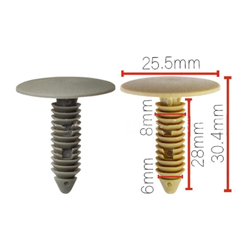 20Pcs Plastic Rivets 7Mm Hole Auto Fasteners For Buick Ford Roof Pad Trim Clips