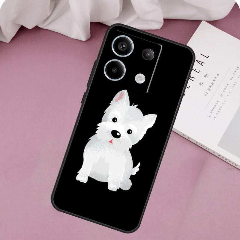 Cartoon Westie Dog Case For Xiaomi Redmi Note 14 13 12 11 10 9 15 Pro Plus Redmi 15 14C 10C 12C 13C 15C Cover