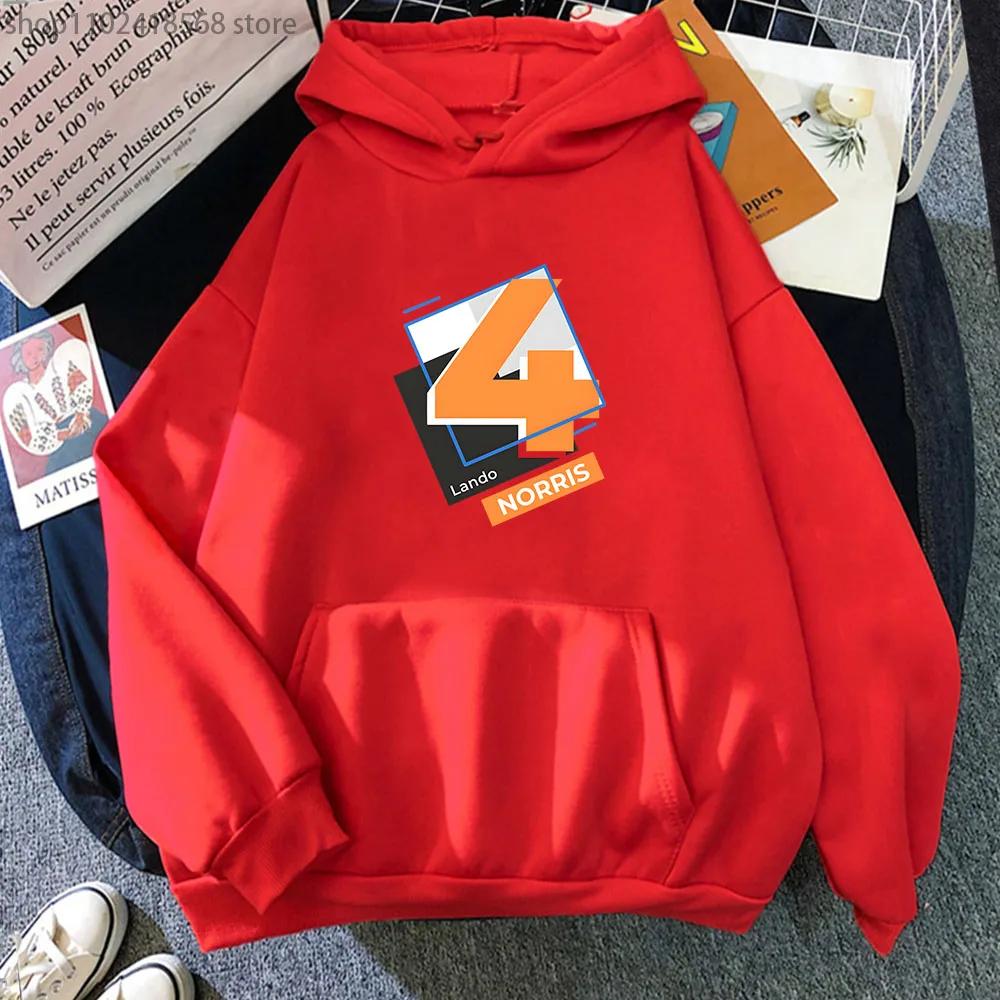 Мужская одежда F1 Hoodies Number 4 Sweatshirt Y2k Clothes Осень Зима Женская Унисекс Streetwear Длинный рукав Top