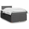 VidaXL Slat Bed Base with Mattress Dark Grey 120x190cm Fabric 3289689