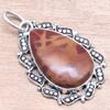 Pendant Wild Horse Jasper Gemstone Mother'Day Gift Silver Jewelry 1.75"