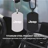 For Jeep Minimalist Titanium Steel Pendant Stainless Steel Non Fade Necklace Cherokee Wrangler JK Gladiator Compass Renegade AKP1