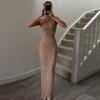 2026 Осень-Зима Новый европейский и американский стиль Spice Girl узкое модное трендовое платье с запахом на бедрах персонализированный дизайн для женщин