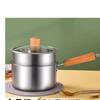 Кастрюля Wutuo 20 см из нержавеющей стали с пароваркой и деревянной ручкой