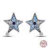 Посеребренные серьги со звездами для женщин, сверкающие циркониевые серьги-гвоздики, роскошные изысканные свадебные украшения для помолвки, подарок для девочки