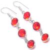 Natural Mozambique Garnet Gemstone 925 Sterling Silver Earring 2.29" F6p48