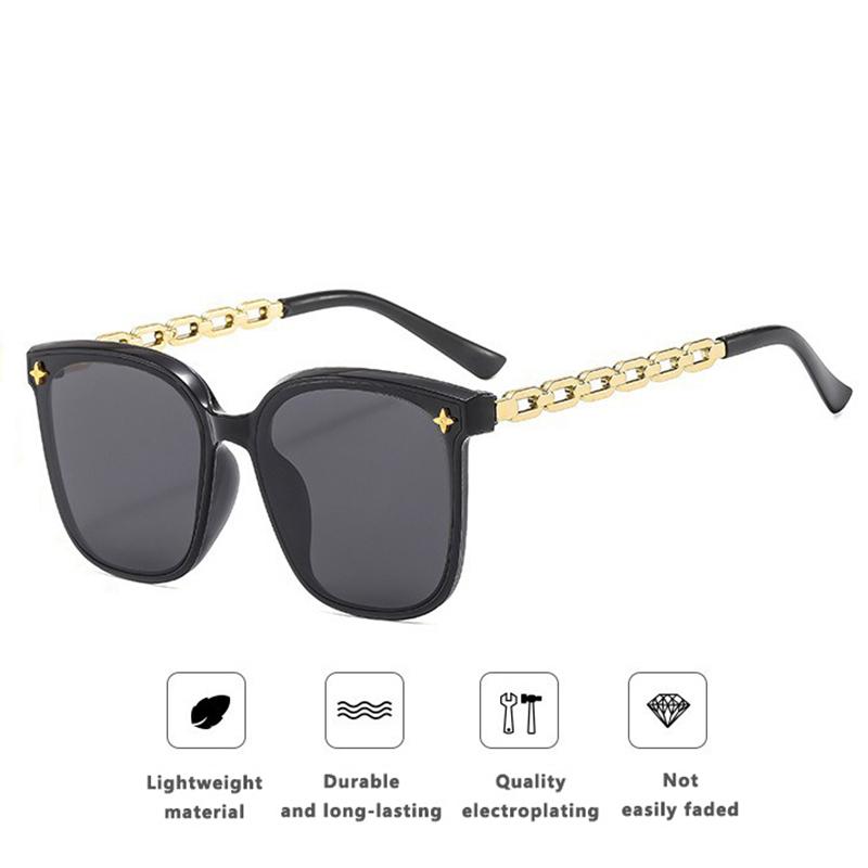 Square Sunglasses For Woman 2024 Vintage Big Frame Black Mirror Sun Glasses Shading Polarizer Sexy Female Travel Eyewear Uv400