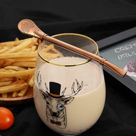 Многоразовая питьевая соломинка из нержавеющей стали, фильтр для кофе, чая йерба мате, барные инструменты