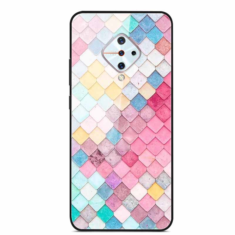 Tempered Glass Case For Vivo V17 Case Russia Glass Back Cover Soft Bumper For Vivo V17 Phone Cases V 17 Funda Y9s S1 Pro Coque