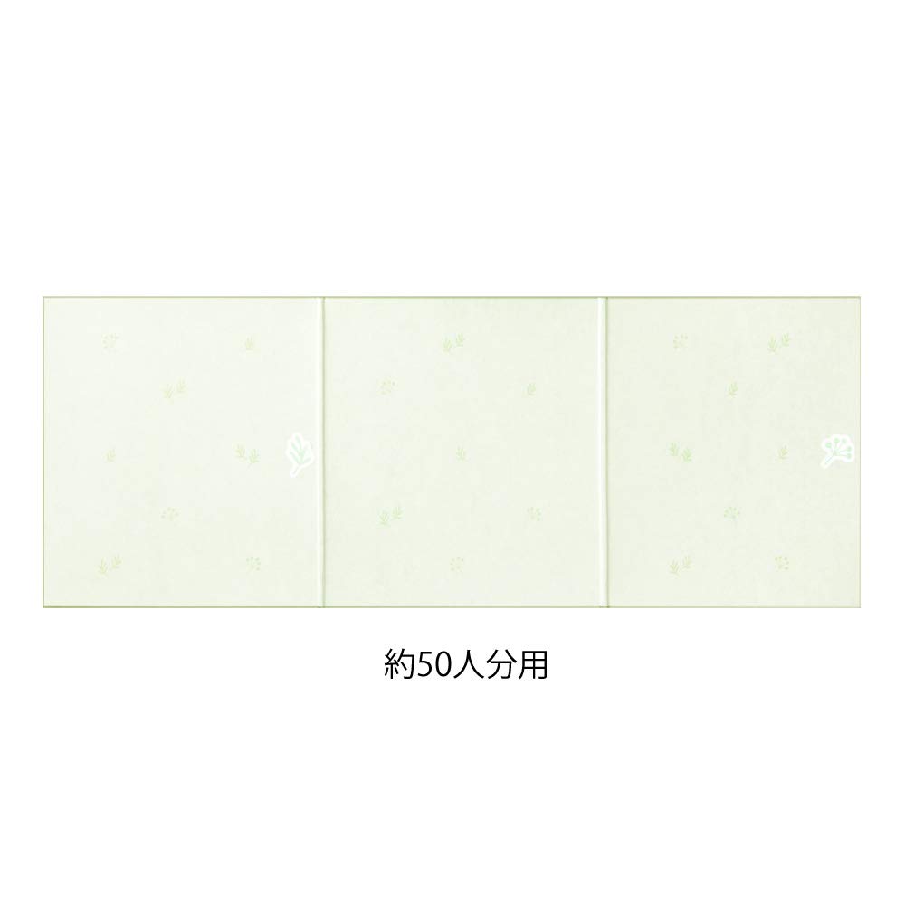 Colored Paper Midori Tri-fold Message Card with Ribbon Floral Pattern 33256006