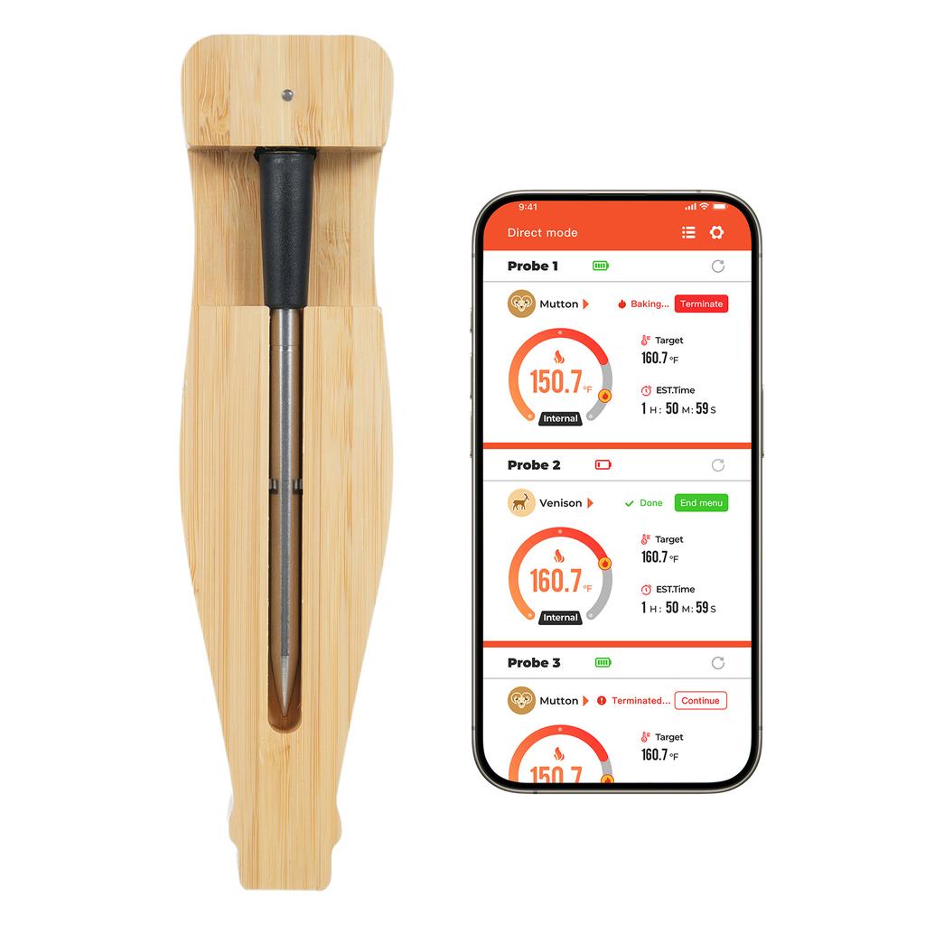 Термометр для мяса с BT 164ft беспроводной термометр умный пищевой термометр датчик температуры с