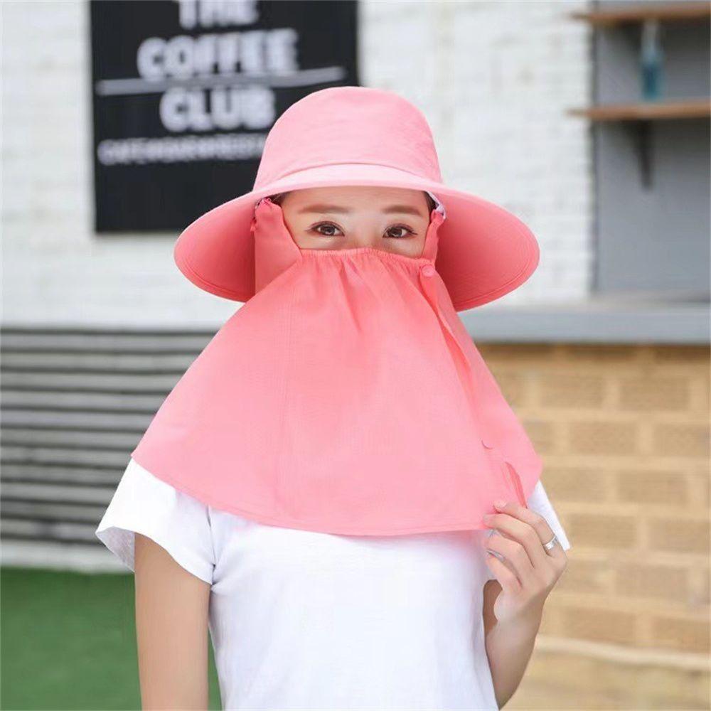 Detachable Neck Sun Visor Hat UV Protection Face Mask New Sunscreen Hat Women