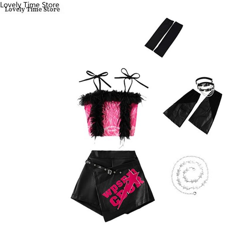 Girls Hip Hop Shiny Crop Top Pants Kids K-pop Jazz Shorts Dance Culottes Clothes Sets Children Streetwear Girl Group Costume