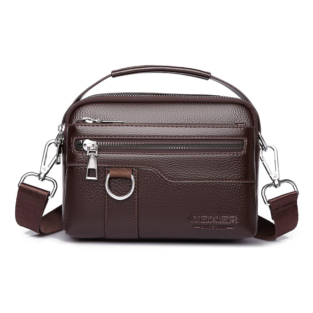 WEIXIER Мужская кожаная сумка-мессенджер Водонепроницаемая сумка через плечо Сумка-портфель Сумка-планшет Дорожная рабочая сумка