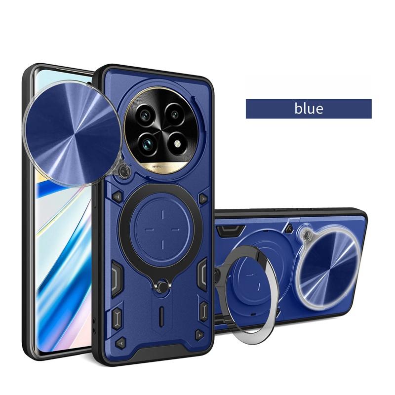 Ударопрочный бронированный чехол для Realme 13 Pro Plus с защитой камеры-слайдером Funda Realmi 12 Pro + Plus Realme12 5G с держателем-кольцом