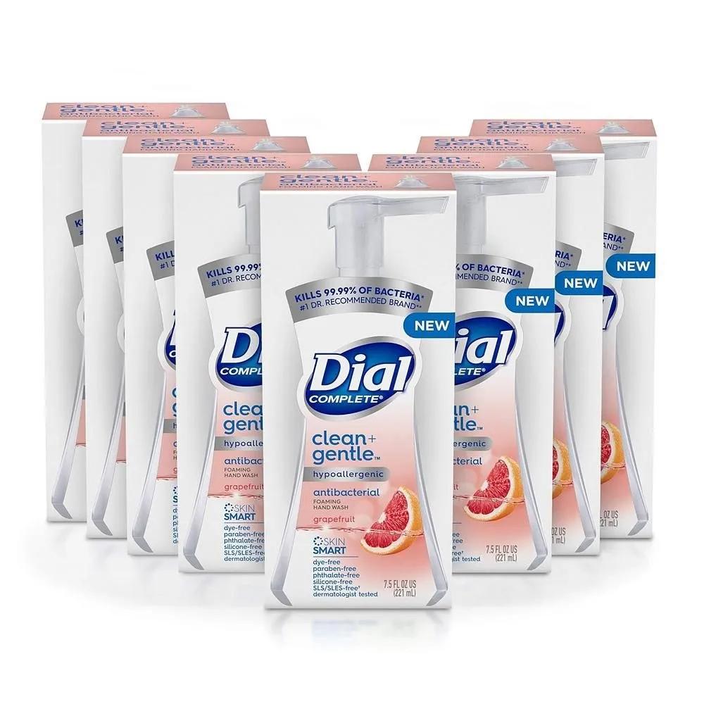 Dial Hand Wash 221ml 8-Pack Grapefruit Dial Complete Clean + Gentle Antibacterial Foaming Hand Wash