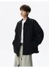 2026 Autumn/Winter Men's Color Block Bomber Jacket - Loose, Comfortable American Style, Plus Size, Long Sleeve Top