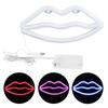 LED Neon Sign Lamp Lip Shaped Wall Decorative Light for Proposal Wedding Home Birthday Party