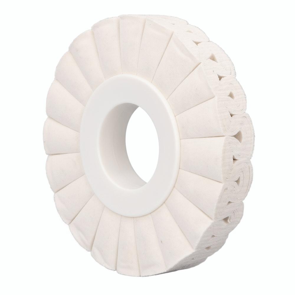 6 Inch / 150mm Cotton Buffing Wheel White Buffing Pad for Metal Polishing, Wood Finishing