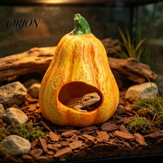 Декор для жилища питомца на Хэллоуин Тыква Аквариум Укрытие, Пещера с Лицом Призрака для Рыбок Бетта Укрытие, Декоративное Укрытие для Креветок для