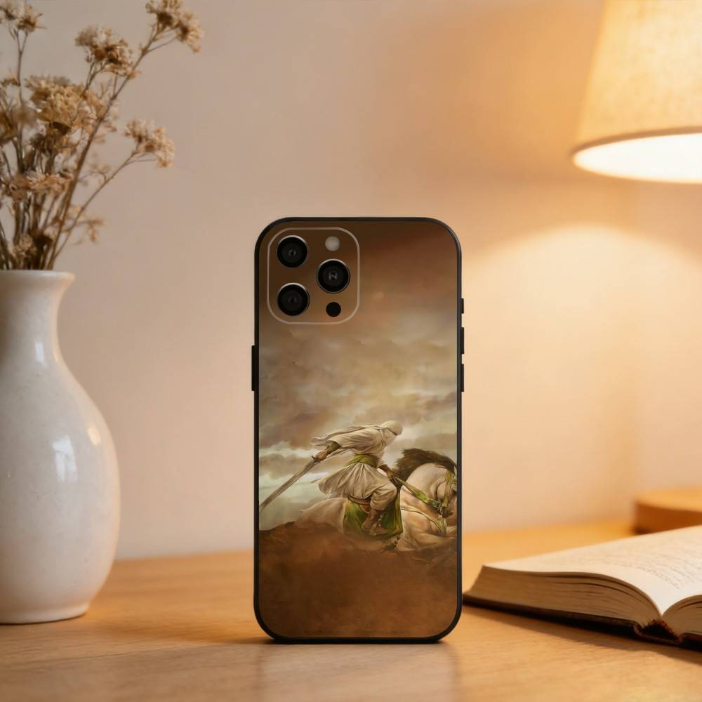 Чехол для телефона Имам Х-Хусейн С-Шиа А-Али Для iPhone 17,16,15,14,13,12,11 Plus,Pro Max,XS,Мягкий Силиконовый Черный Чехол