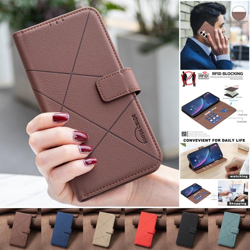 Кожаный чехол-кошелек с магнитной картой для Samsung Galaxy A56 A36 A26 A16 A55 A35 A15 A54 A34 A24 A14 A53 A33 A13 A52 A32