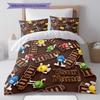 M&M's Custom Name Pattern Bedding,Quilt Set Quilt Cover Pillowcase Home Birthday Gift(1 * duvet cover + 2 * pillowcase, without core)