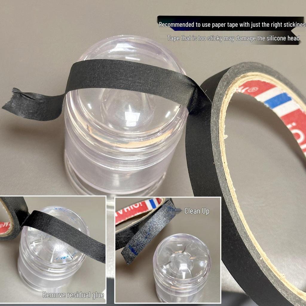 Набор прозрачных силиконовых инструментов для стемпинга французского нейл-арта со скребком