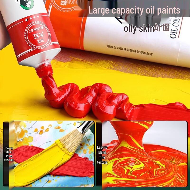 Oil Painting Set with Metal Easel