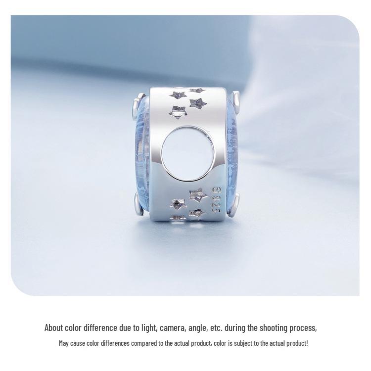 Серебряные бусины для браслета DIY Ziyun Moon Starburst - Стерлинговое серебро S925, Высокий класс, Легкая роскошь.