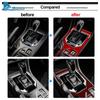 Real Soft Carbon Fiber Sticker For Subaru Impreza Crosstrek 2018 2019 2020 2021 2022 2023 Automatic Gear Shift Console Trim