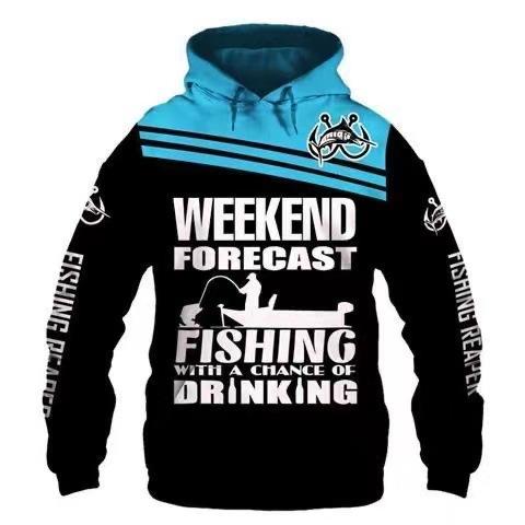 Men's and women's same 3D digital printing hooded sweater Fishing Luya lover pattern outdoor sports sweater