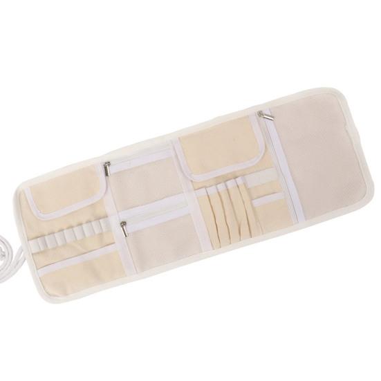 Органайзер для крючков для вязания, сворачивающаяся сумка для хранения, складной многосекционный чехол для крючков для вязания крючком и аксессуаров для вязания