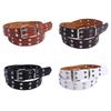 Wide Side For Man Star Hole Waist Strap Women Waistband Double Grommet Hole Korean Waist Belts