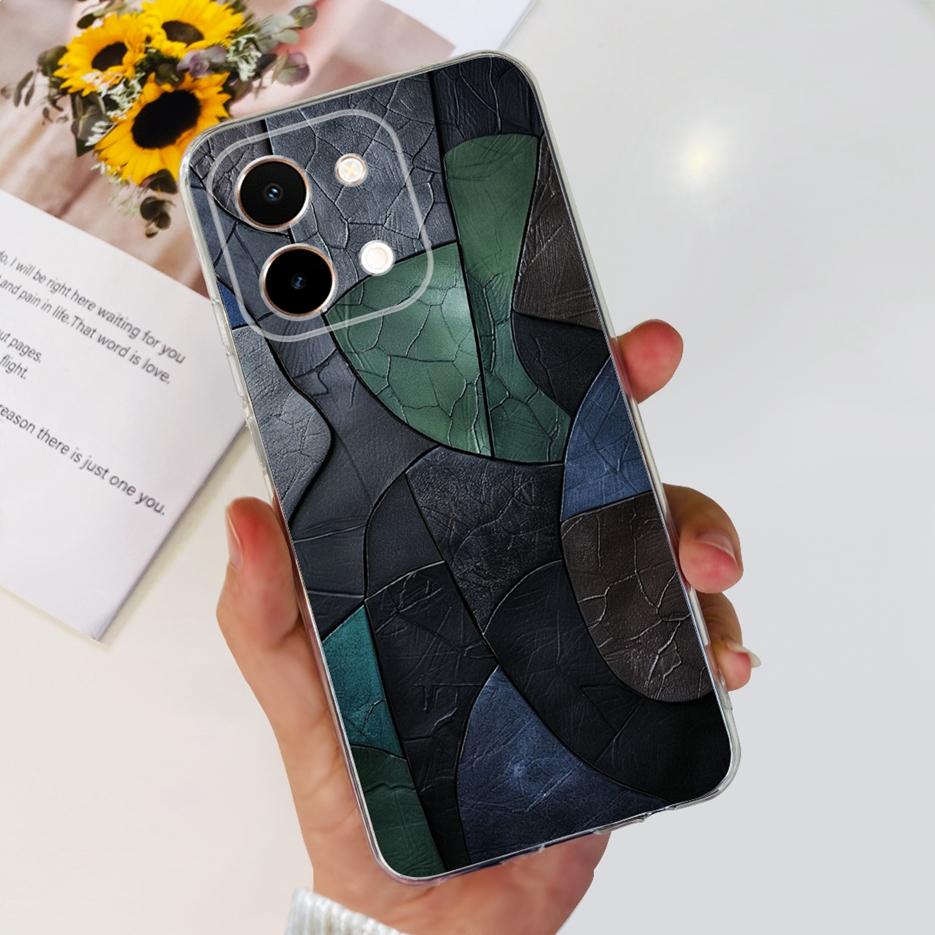 Для Vivo Y28 4G Чехол V2352 Милый Кот Панда Расписная Крышка Мягкий Силиконовый Чехол для Телефона Для Vivo Y28 Y 28 VivoY28 4G Funda 6.68'' Coque