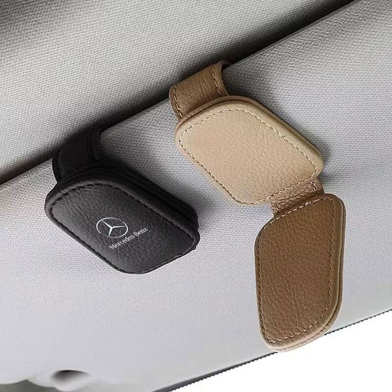 Car Sun Visor Sunglasses Clip Magnetic Glasses Holder For Mercedes Benz W203 W204 W205 W206 W212 CLK GLA C E S Class Accessories QX3