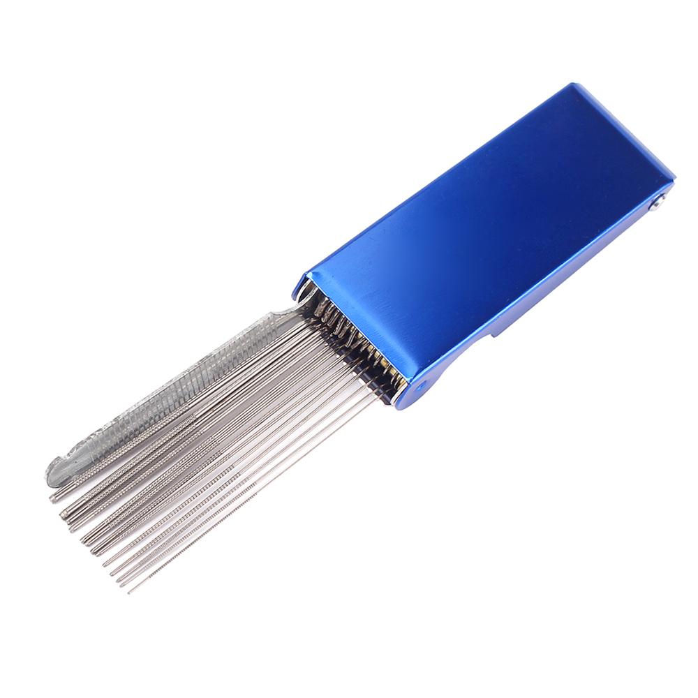 Набор напильников для гитарных гаек, набор инструментов Luthiers, 13 размеров напильников, 1 плоский напильник для гитары банджо