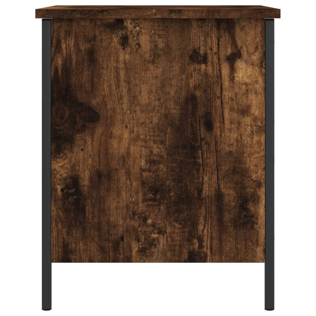 Storage Bench in Smoked Oak Finish 40 x 42.5 x 50 cm Engineered Wood