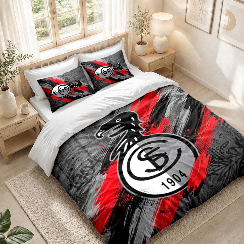 Bedding Set 1 Duvet Cover 2 Pillowcases SC Freiburg FC Print Bedroom Home Decoration