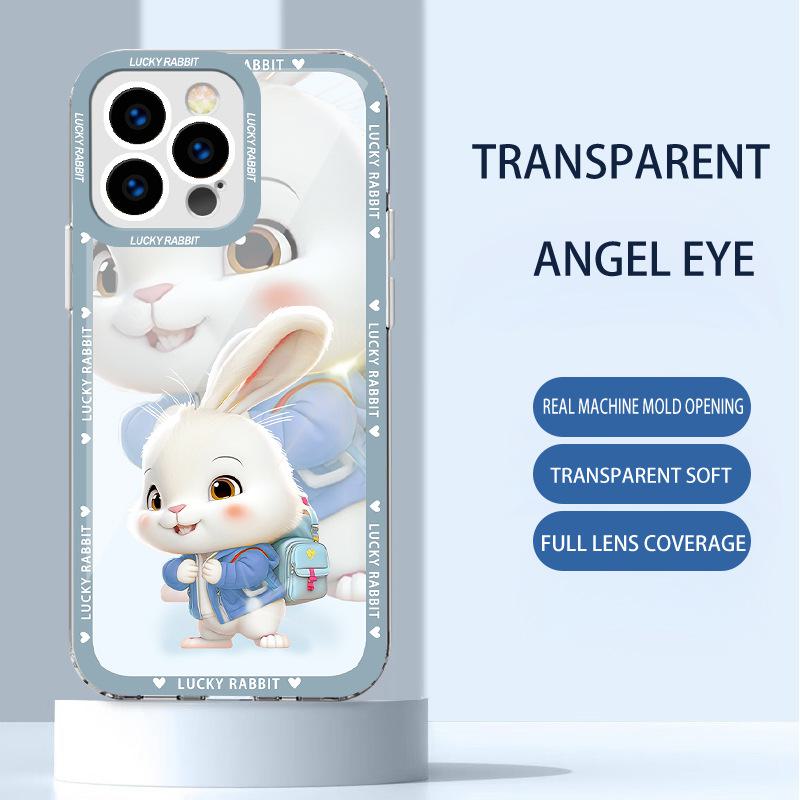 Рюкзак-куртка Cartoon Rabbit для Apple 13/14/15 и 11Pro Plus Прозрачный Max