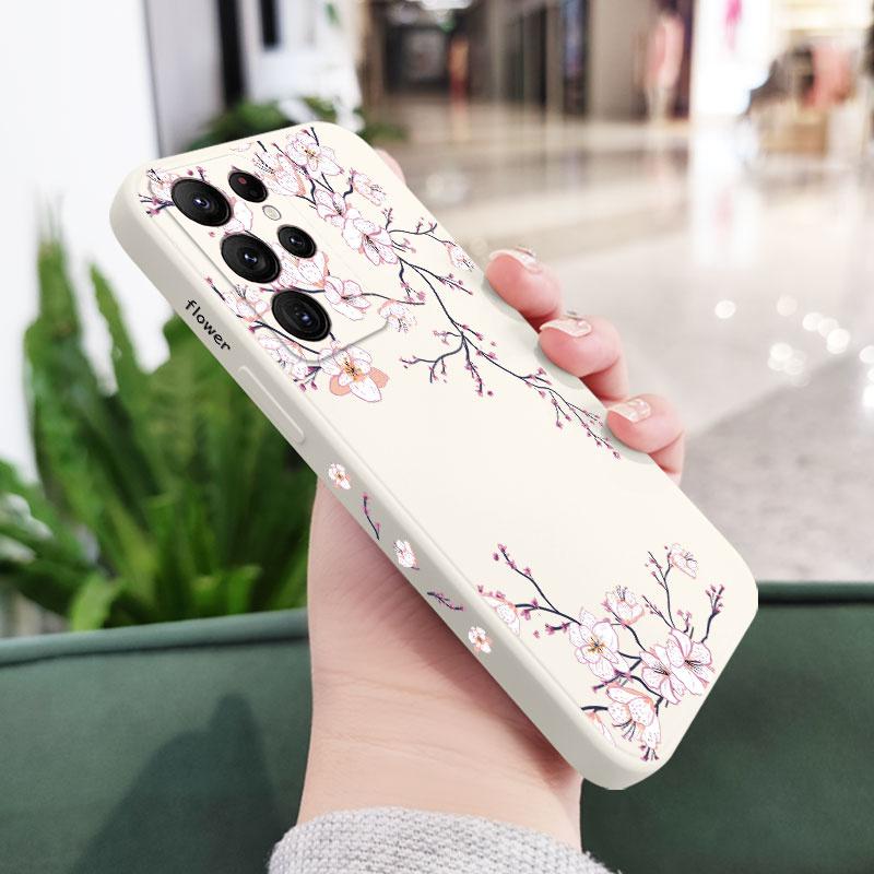 Чехол для телефона 'Цветущая слива' для Samsung Galaxy S26 Plus Ultra Силиконовый чехол