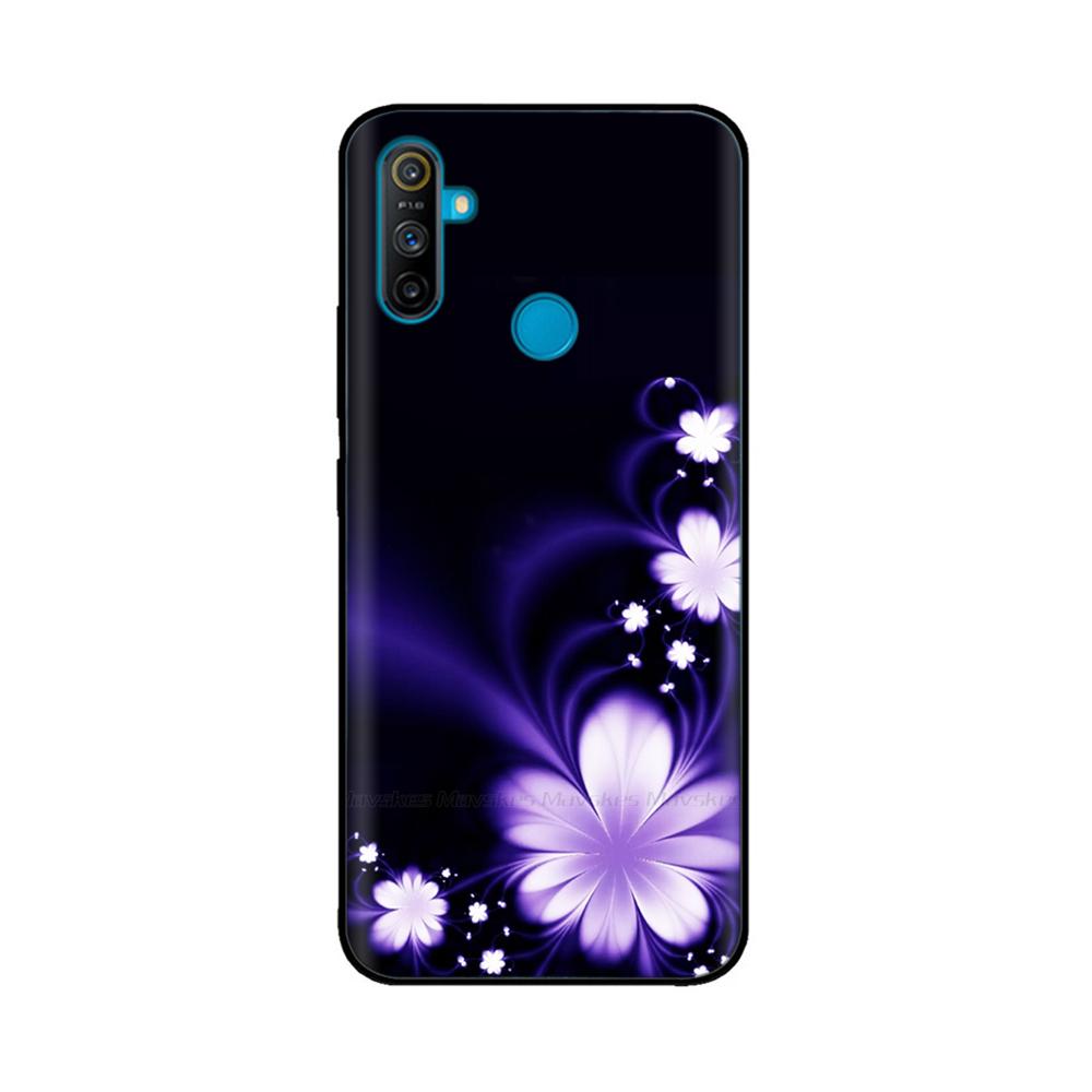 Чехол для Realme C3 Мягкий Черный Силикон ТПУ Узорчатая Задняя Крышка Для OPPO Realme C3 RMX2020 C 3 RealmeC3 Расписной Чехол для Телефона Fundas