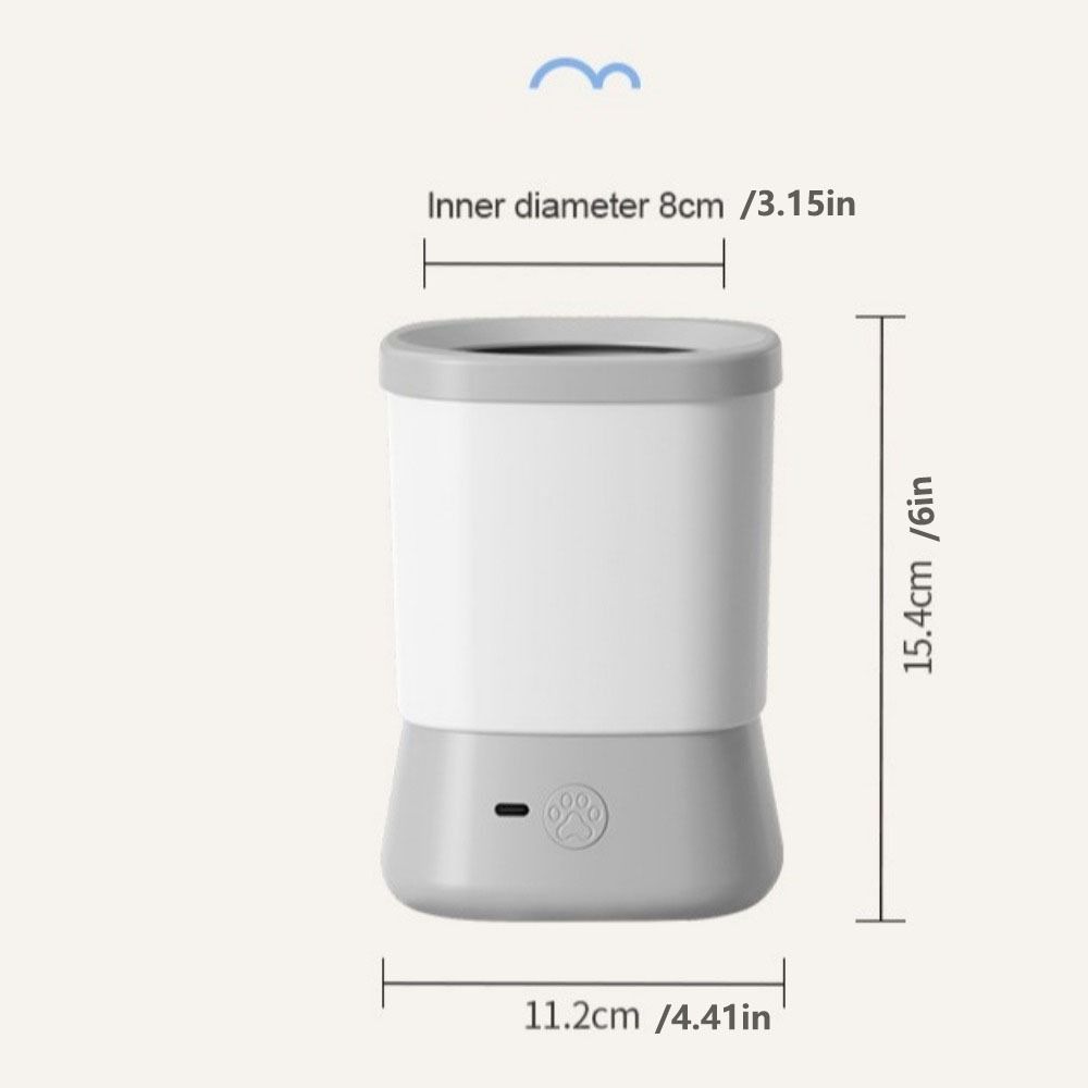 Removable Design Automatic Pet Foot Washer Intelligent Cleaning Electric Powered Pet Paw Cleaner Usb Charging Quick Low Noise