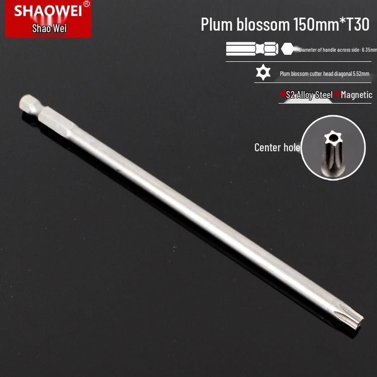 Магнитная 50-мм отвертка-звездочка и набор шестигранных бит для электродрелей