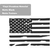 Rear Back Middle Window American USA Flag Vinyl Decal Compatible With And Fits Dodge Ram 2009-, Matte Black 1PCS Distressed(E)