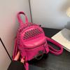 High-quality Studded Backpack for Women  Rock Fashion Bag  Youth Bag
